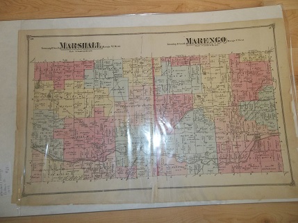 Image for Marshall and Marengo Calhoun County Michigan 1873 Map Marshall and Marengo Calhoun County Michigan 1873 Map