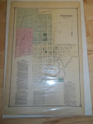 Image for Tekonsha Calhoun County Michigan 1873 Map Tekonsha Calhoun County Michigan 1873 Map