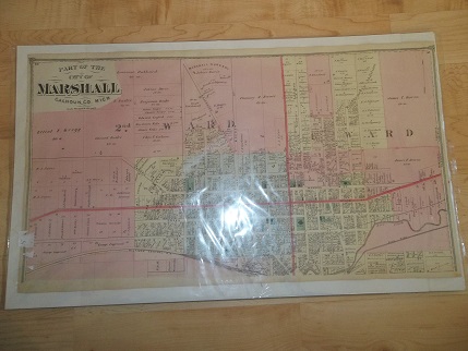 Image for Marshall 1st and 2nd Ward Calhoun County Michigan 1873 Map Marshall 1st and 2nd Ward Calhoun County Michigan 1873 Map