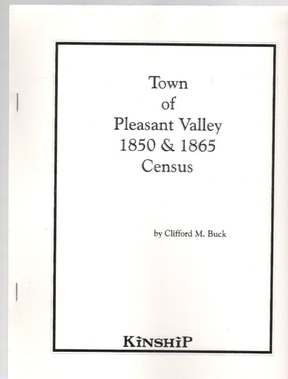 Image for Town of Pleasant Valley 1850 & 1865 Census Town of Pleasant Valley 1850 & 1865 Census