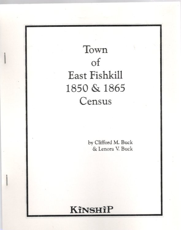 Image for Town of East Fishkill 1850 & 1865 Census Town of East Fishkill 1850 & 1865 Census