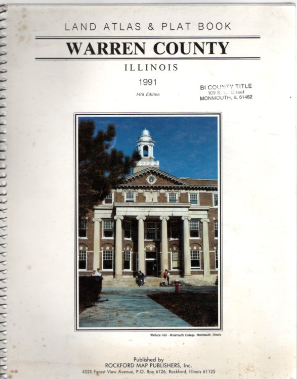 Image for Land Atlas & Plat Book Warren County Illinois 1991 Land Atlas & Plat Book Warren County Illinois 1991