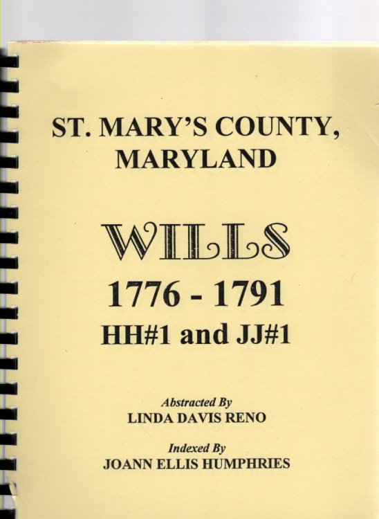 Image for St. Mary's County, Maryland Wills 1776-1791 HH#1 and JJ#1 St. Mary's County, Maryland Wills 1776-1791 HH#1 and JJ#1