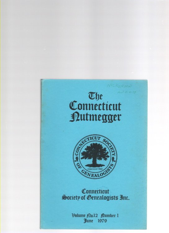 Image for The Connecticut Nutmegger Volume No. 12 Number 1 June 1979 The Connecticut Nutmegger Volume No. 12 Number 1 June 1979