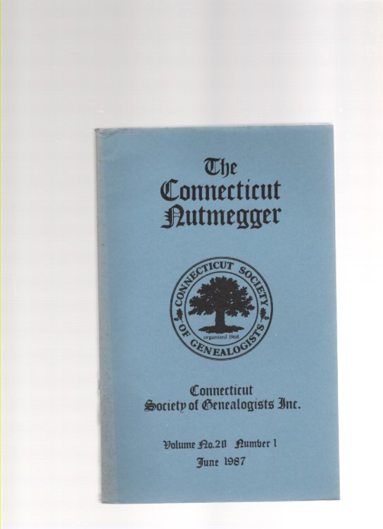 Image for The Connecticut Nutmegger Volume No. 20 Number 1 June 1987 The Connecticut Nutmegger Volume No. 20 Number 1 June 1987