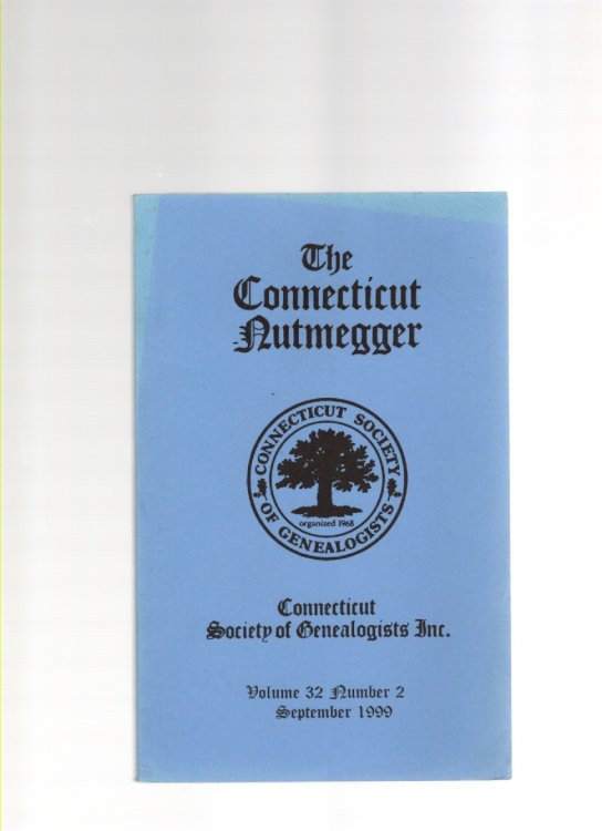 Image for The Connecticut Nutmegger Volume 32 Number 2 September 1999 The Connecticut Nutmegger Volume 32 Number 2 September 1999
