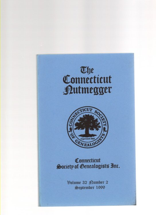 Image for The Connecticut Nutmegger Volume 32 Number 2 September 1999 The Connecticut Nutmegger Volume 32 Number 2 September 1999