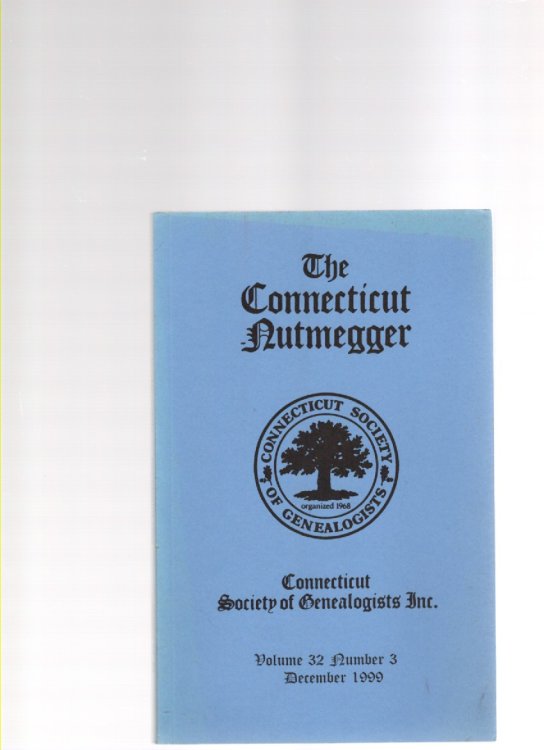 Image for The Connecticut Nutmegger Volume 32 Number 3 December 1999 The Connecticut Nutmegger Volume 32 Number 3 December 1999