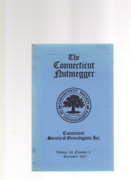 Image for The Connecticut Nutmegger Volume 34 Number 3 December 2001 The Connecticut Nutmegger Volume 34 Number 3 December 2001