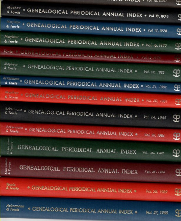 Image for Genealogical Periodical Annual Index Key to the Genealogical Literature Vol. 15 1976 - Vol. 40 2001 (26 volumes) Genealogical Periodical Annual Index Key to the Genealogical Literature Vol. 15 1976 - Vol. 40 2001 (26 volumes)