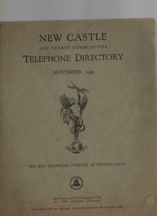 Image for New Castle and Nearby Communities Telephone Directory November, 1949 New Castle and Nearby Communities Telephone Directory November, 1949