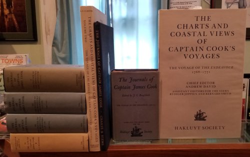 Image for The Journals Of Captain James Cook in 5 Volumes , Plus 2 Folio Volumes of The Charts and Coastal Views of Captain Cook's Voyages. Vol I: The Voyage Of The Endeavour 1768-1771; Vol II: The Voyage Of The Resolution & Adventure 1772-1775: Vol III: The Voya The Journals Of Captain James Cook in 5 Volumes , Plus 2 Folio Volumes of The Charts and Coastal Views of Captain Cook's Voyages. Vol I: The Voyage Of The Endeavour 1768-1771; Vol II: The Voyage Of The Resolution & Adventure 1772-1775: Vol III: The Voya