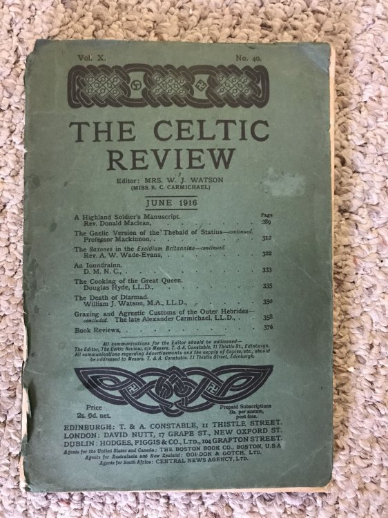 Image for The Celtic Review Vol X. No. 40. June 1916 The Saxones In The Exeidium Britanniae- continued Rev A. W. Wade-Evans The Cooking of the Great Queen Douglas Hyde The Celtic Review Vol X. No. 40. June 1916 The Saxones In The Exeidium Britanniae- continued Rev A. W. Wade-Evans The Cooking of the Great Queen Douglas Hyde