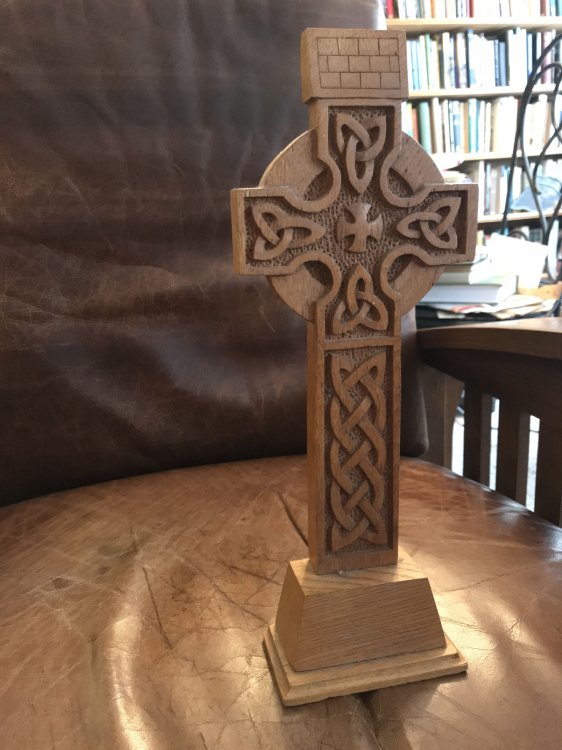 Guaranteed Irish Oak Carved Cross Signed 