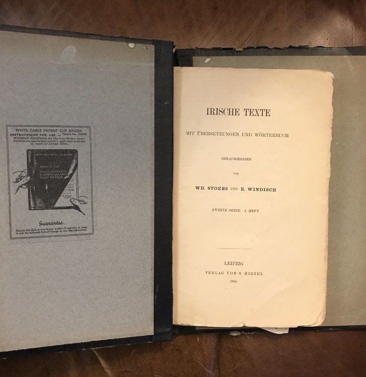 Irische Texte Mit bersetzungen Und W rterbuch Zweite Serie 1 Heft Das Fest des Bricriu und die Verbannung der Mac Duil Dermait mit Uebersetzung von E. Windisch