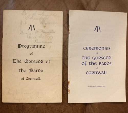 Ceremonies Of The Gorsedd Of The Bards Of Cornwall Includes A Programme Of The Gorsedd Of The Bards Of Cornwall
