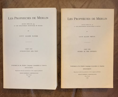 Les Prophecies De Merlin: Edited From MS.593 In The Bibliotheque Municipale Of Rennes Two Volumes Part One. Introduction And Text Part Two. Studies In The Contents