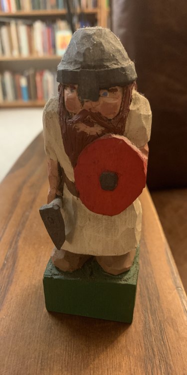 Image for Hand Carved and Painted Wooden Viking Warrior Six Inches Tall Two Inches Wide Hand Carved and Painted Wooden Viking Warrior Six Inches Tall Two Inches Wide