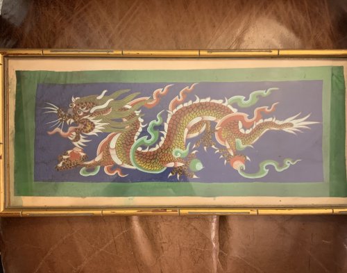 Image for Hand Painted Tibetan Silk Dragon Hand Painted Tibetan Silk Dragon