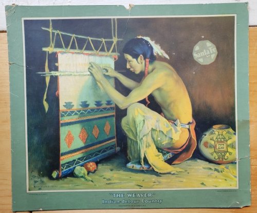 Original Advertising Card for the Santa Fe Railway: 