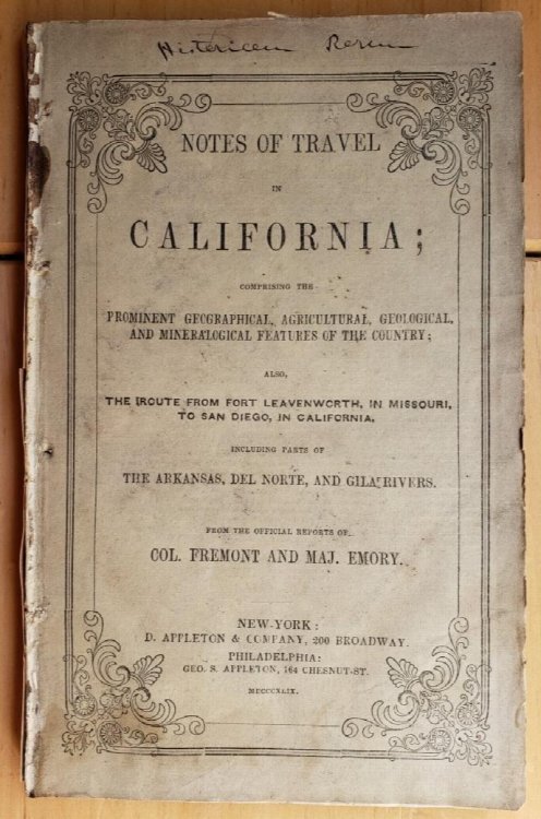 Image for Notes of Travel in California; Comprising the Prominent Geographical, Agricultural, Geological, and Mineralogical Features of the Country; Also, the Route from Fort Leavenworth, in Missouri, to San Diego, California, Including Parts of the Arkansas, Del Norte, and Gila Rivers. From the Official Repo Notes of Travel in California; Comprising the Prominent Geographical, Agricultural, Geological, and Mineralogical Features of the Country; Also, the Route from Fort Leavenworth, in Missouri, to San Diego, California, Including Parts of the Arkansas, Del Norte, and Gila Rivers. From the Official Repo