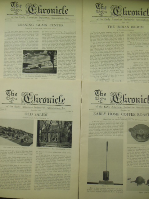 The Chronicle of the Early American Industries Association 1957 (Full Run, Four Issues)