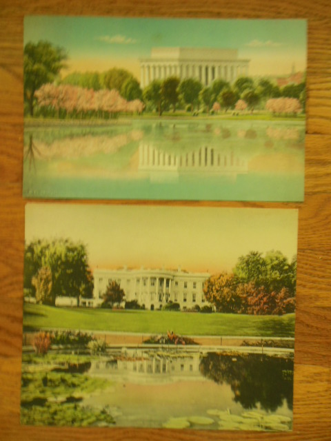Two Vintage Pastel Prints of Washington D.C. in Spring