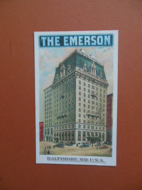 The Emerson Hotel, Baltimore Maryland Postcard