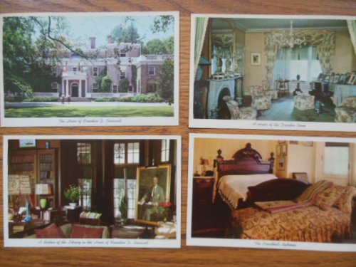 Postcards Hyde Park Home of Franklin D. Roosevelt (4 cards)