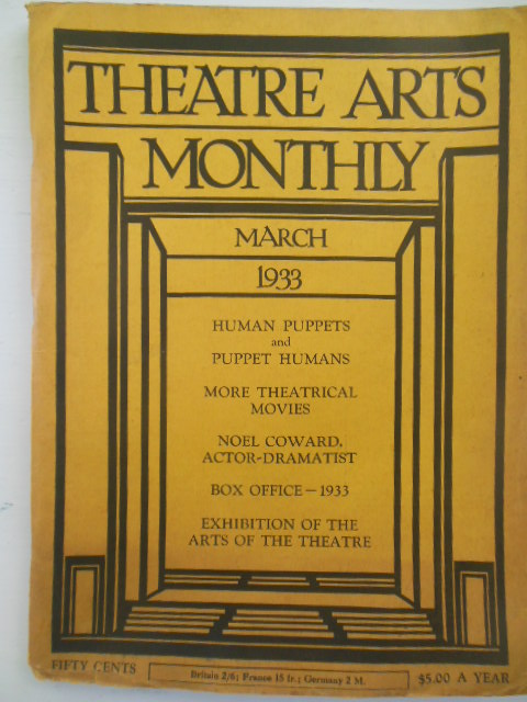 Theatre Arts Monthly Magazine March 1933 (Noel Coward)