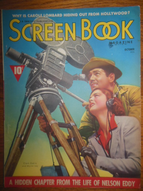 Screen Book Magazine October, 1938 (Nelson Eddy, Carole Lombard, Ginger Rogers, Ann Sheridan)