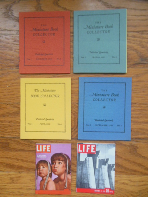 The Miniature Book Collector Volume I Nos. 1-2-3-4 Plus Two Miniature Life Magazines (1960)