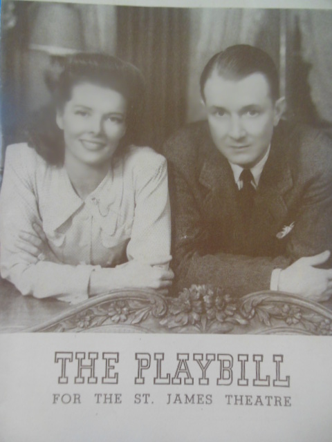 The Playbill for the St. James Theatre Without Love, 1942 Katharine Hepburn)