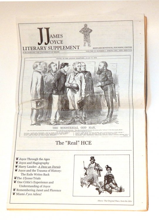 James Joyce Literary Supplement, Vol. 15, Number 1