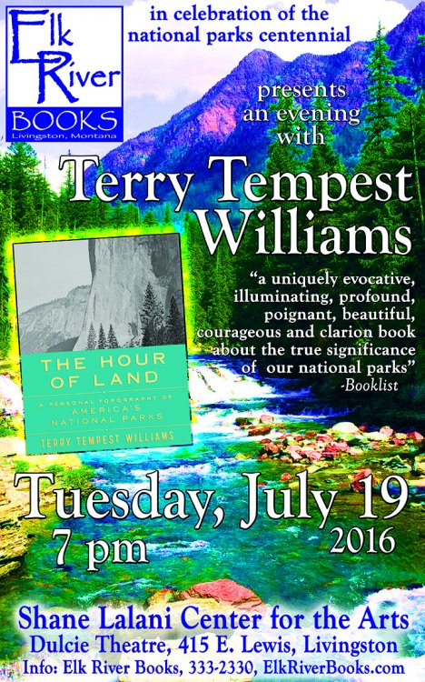 Image for Terry Tempest Williams Poster, 19 July 2016 Terry Tempest Williams Poster, 19 July 2016