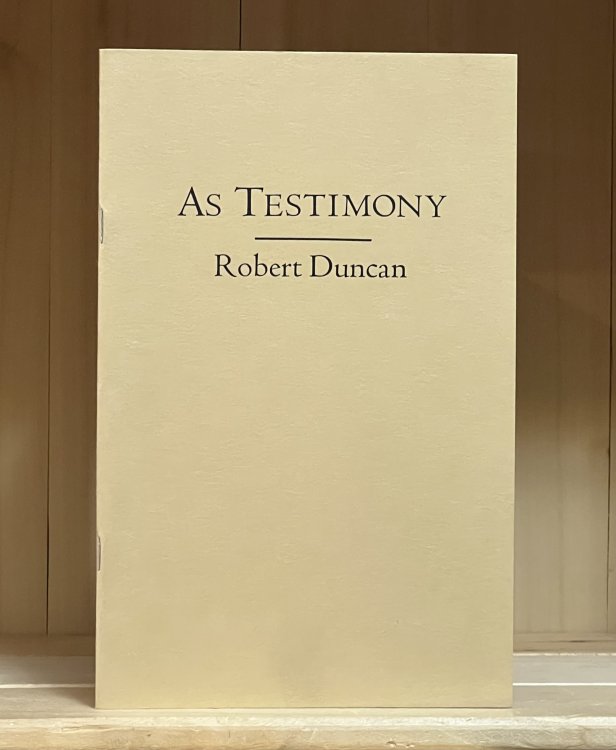 As Testimony