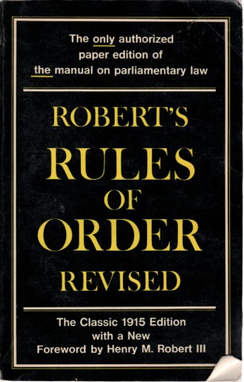 Robert's Rules of Order