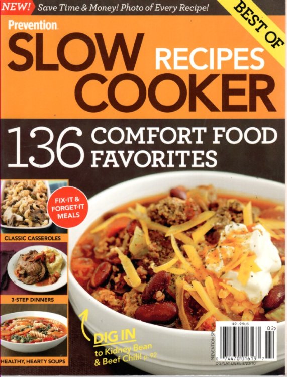 Best of Prevention; Slow Cooker Recipes, 136 Comfort Food Favorites