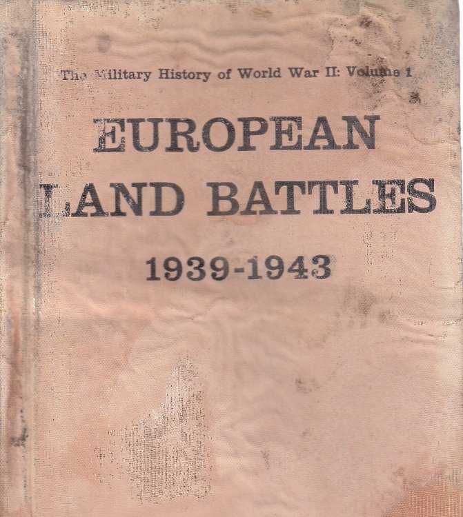 European Land Battles; 1939-1943