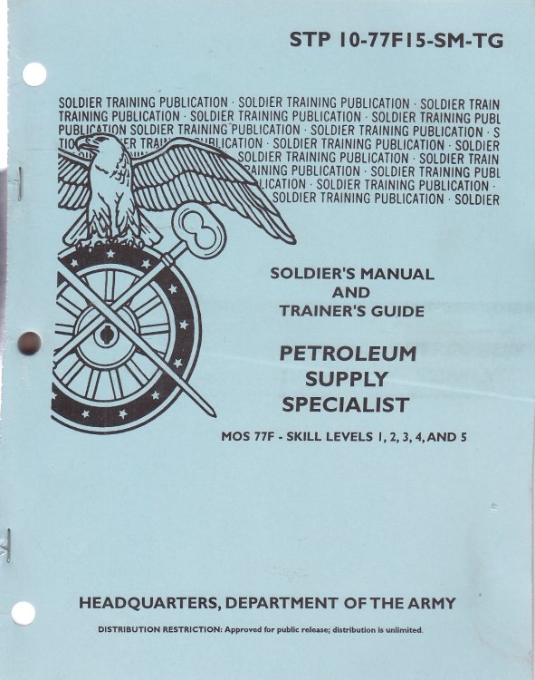 Petroleum Supply Specialist; Soldier's Manual and Trainer's Guide; Stp 10-77f15-Sm-Tg