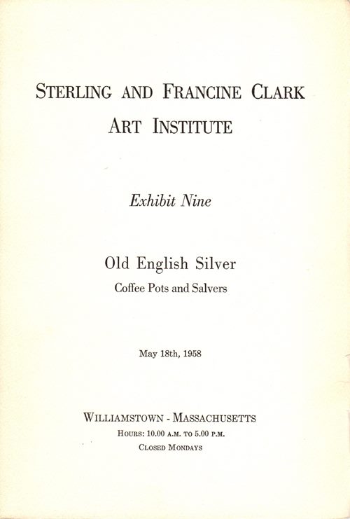 Old English Silver: Coffee Pots and Salvers (Exhibit Nine)