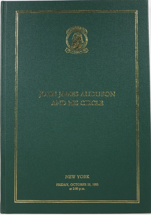John James Audubon and His Circle: The Collections of Dr. Evan Morton Evans (1870-1955) and his son Daniel Webster Evans (1907-1966) and The American Foundation Trust, October 29, 1993