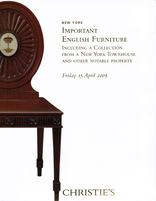 Important English Furniture Including a Collection from a New York Townhouse and Other Notable Property, New York, Friday 15 April 2005, Sale 1500