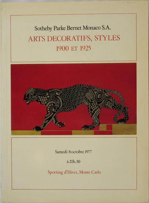 Arts Dcoratifs, Styles 1900 et 1925: Sporting d'Hiver, Monte Carlo, 8 Octobre 1977