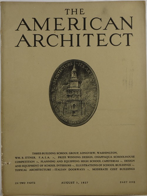 Image for The American Architect, Number 2526, in Two Parts, August 5, 1927 The American Architect, Number 2526, in Two Parts, August 5, 1927