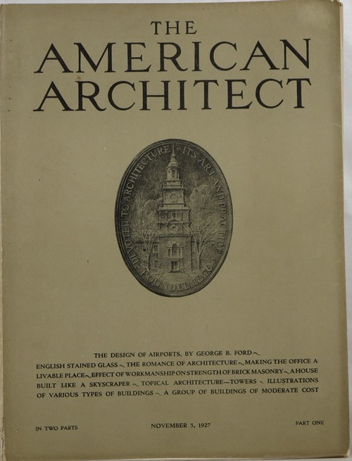 Image for The American Architect, Number 2532 in Two Parts, November 5, 1927 The American Architect, Number 2532 in Two Parts, November 5, 1927