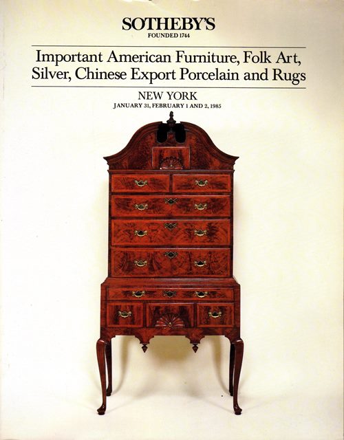 Important American Furniture, Folk Art, Silver, Chinese Export Porcelain and Rugs, New York, January 31, February 1 and 2, 1985 (Sale 5282)