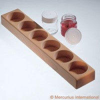 Paint jar set of 6 50ml jars in wooden holder