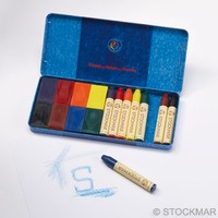 Stockmar Crayons combo 8 sticks & 8 blocks in tin