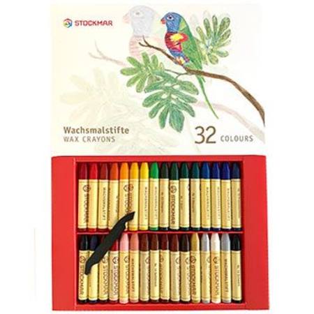 Stockmar Wax Crayons 32 Sticks in Cardboard Gift Display Box. 85032320